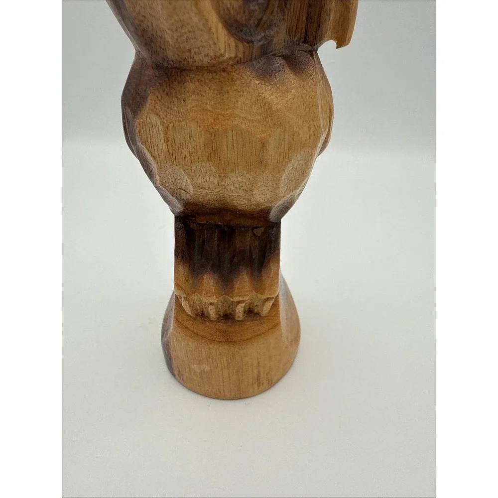 Unique Hand Carved Wooden Owl 6.5